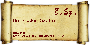 Belgrader Szelim névjegykártya